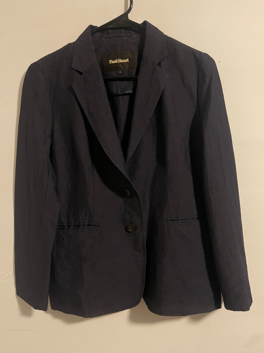 Paul Stuart Japanese Dark Navy Single-Breasted Women's Blazer